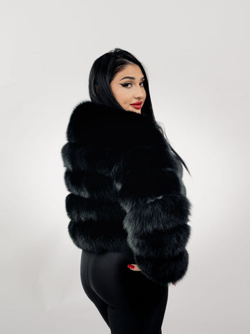 Haina de blana naturala de Vulpe Polara, Model 2 in 1