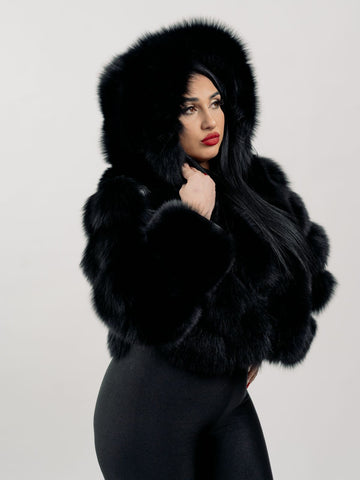 Haina de blana naturala de Vulpe Polara, Model 3 in 1